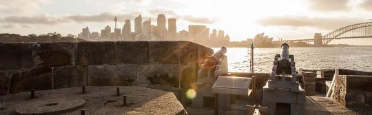 悉尼港国家公园 (Sydney Harbour National Park) 的丹尼森堡 (Fort Denison) 悉尼港国家公园 (Sydney Harbour National Park) 的丹尼森堡 (Fort Denison)
